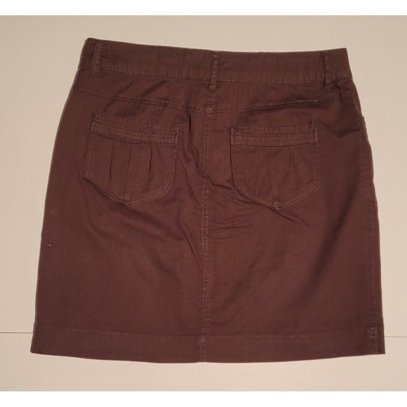 Denver‎ Hayes Women's Brown Cotton Mini Skirt Size 6 Four Pockets - Picture 4 of 6